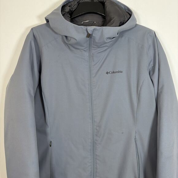 Columbia Long Jacket Puffer Coat XL Grey Hooded Warm Insulated Cold Weather Gear - Picture 3 of 9